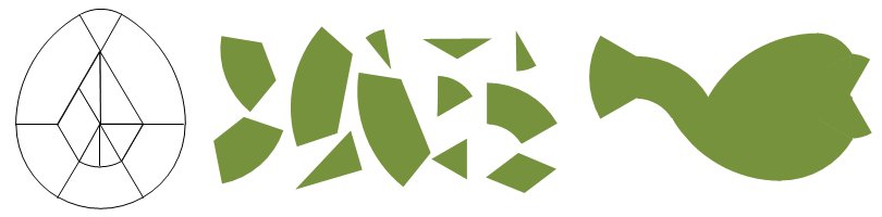 Geometric stone sculpture - Cundy and Rollett dissection puzzle