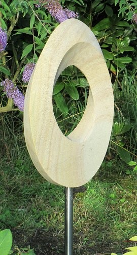 Geometric stone sculpture Möbius egg III