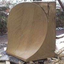 Geometric stone sculpture village waymarker stone - 12