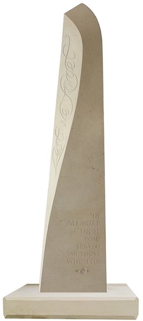 Geometric stone sculpture Thurlstone War Memorial - 2