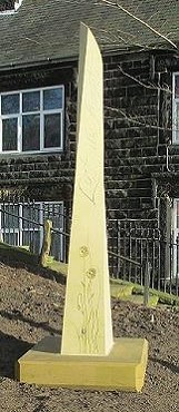 Geometric stone sculpture Thurlstone War Memorial - 7