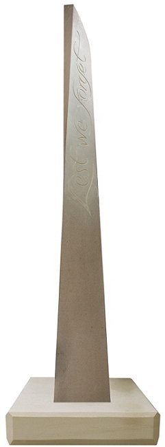 Geometric stone sculpture Thurlstone War Memorial - 5