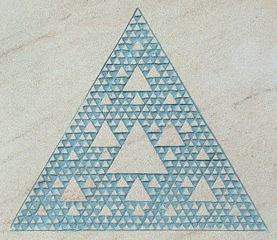 Fractal fractal engraved sandstone